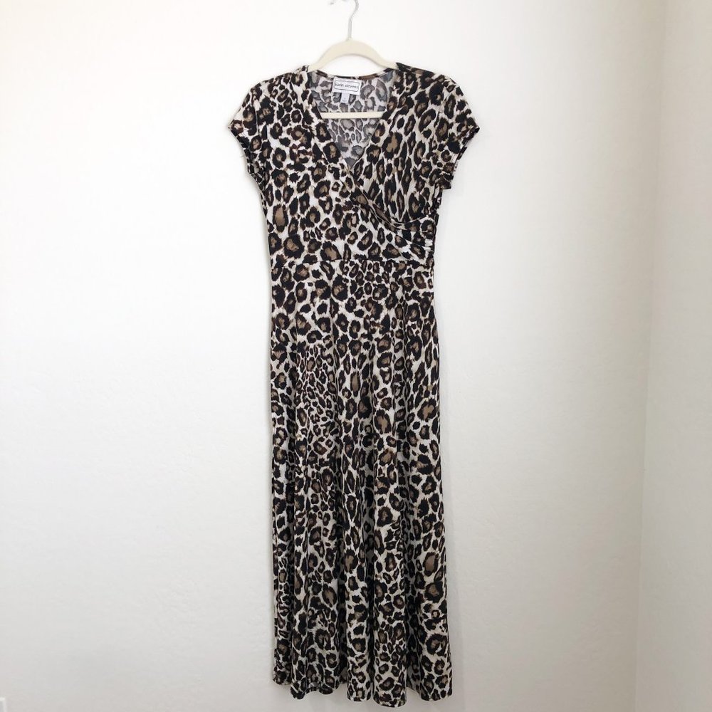 Karin Stevens Cheetah Print Maxi Dress